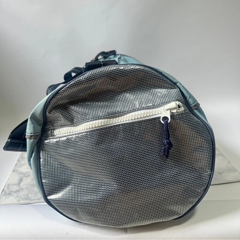 Vineyard Vines Blue Teal heavy duty nylon boat large travel weekender Duffel Bag